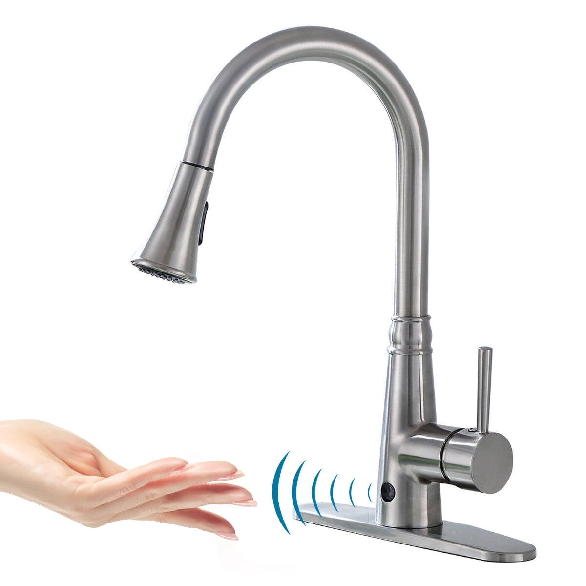 Motion Sense Touchless Kitchen Faucet Pull Down Single Handle