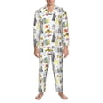 thumbnail image 3 of Fotbe New York Pijama de Hombre con Estampado de Manga Larga, Conjunto de 2 Piezas, Ropa de Dormir Suave y Cómoda con Bolsillos-Large, 3 of 7