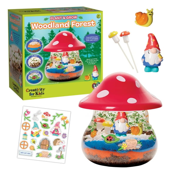 Creativity for Kids Plant and Grow Woodland Forest- Child, Beginner Craft Kit for Girls and Boys