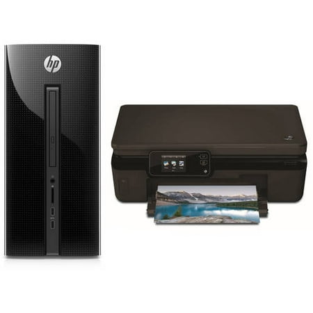 HP Computer with HP Photosmart 5520 e-All-In-One Printer/Copier/Scanner, Refurbished