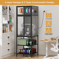 thumbnail image 6 of Vacmaster 3D Printer Cabinet with Double Layer 3D Printer Filament Storage Rack, T-Shaped Filament Bar & Noise-Reducing, Dust-Proof Design, Suitable for Studio, Office Storage and Organization, 6 of 9