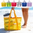 thumbnail image 7 of Mesh Beach Bag, Large Beach Tote Bags for Women Foldable Mesh Swimming Pool Bag with Mini Pockets - Sandproof, Waterproof, 7 of 7