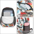 thumbnail image 4 of Tractor and Pumpkins Red Pattern 17" School Backpacks for Teens,Waterproof Oxford Fabric,S-Shape Padded Straps for School,Travel,Hiking,Camping, 4 of 6