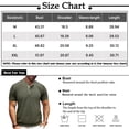 thumbnail image 3 of CIENVNSTG Solid Color Casual Mens Henley Shirts Waffle Knit Crew Neck 3 Button Collarless Short Sleeve Lightweight Soft Breathable Basic Tops For Summer Daily Clothing Royal Blue 2XL, 3 of 5
