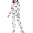 thumbnail image 6 of BLVB Little Boys Girls 2 Piece Outfits Long Sleeve Heart Print Top and Jogger Set Valentine's Day Outfits Kids Clothing Set, 6 of 7