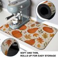 thumbnail image 2 of Fall Orange Pumpkins Dish Drying Mats for Kitchen Counter, Thanksgiving Vintage Farmhouse Maple Leaf Berry Absorbent Coffee Bar Mat with Non-slip Rubber Backed Quick Drying Dish Rack Pad 16"x24", 2 of 9