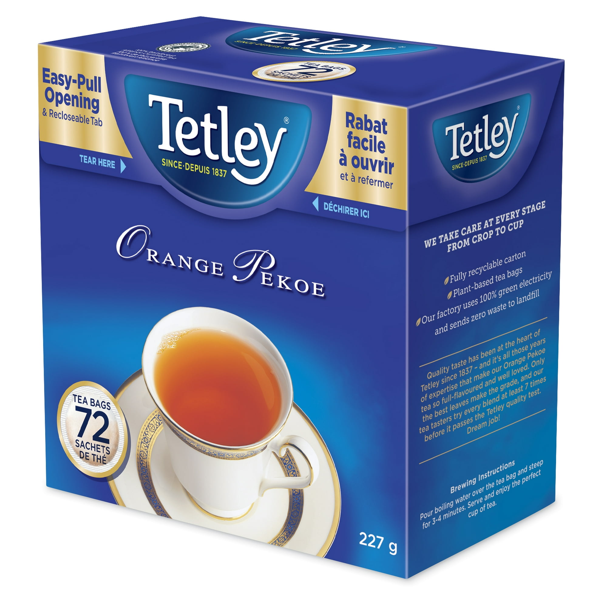 Tetley Orange Pekoe Tea 72 bags - Walmart.ca