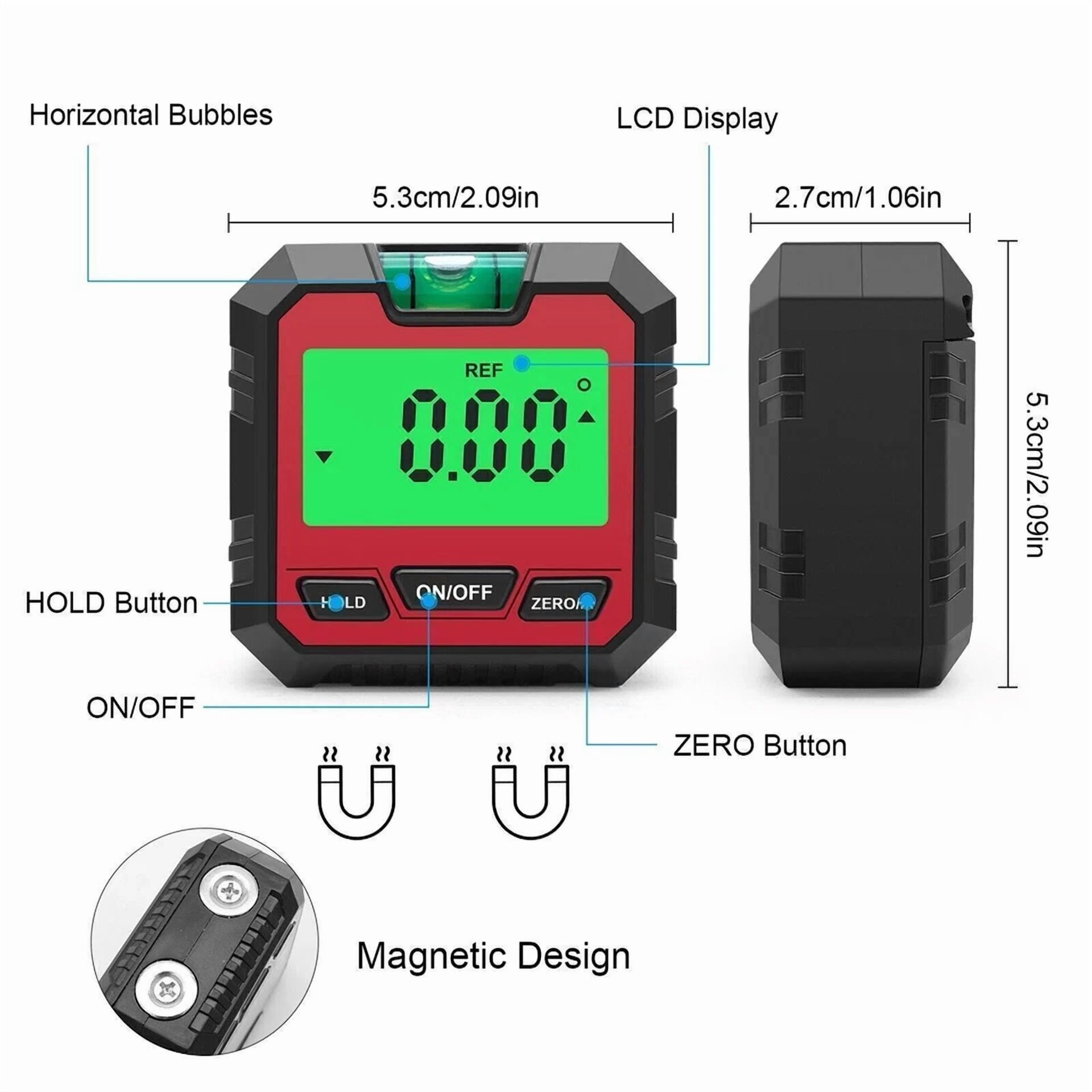 Magnetic Digital Level Box Angle Finder Protractor Inclinometer Bevel Gauge