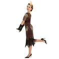 thumbnail image 4 of PrettyGuide Women's 1920s Dress Sequin Art Deco Flapper Dress with Sleeve, 4 of 7