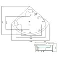 thumbnail image 6 of Whirlpool Corner Bathtub 59.05″ x 59.05″ with Heater – Ginevra, 6 of 6