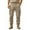 Khaki, variant on Casual Cargo Pants, Solid Color Multi-Pocket Utility Trousers for Outdoor Work, Daily Wear, Elastic High Waist, Wide Leg, Baggy, Hiking, Streetwear