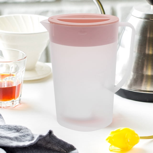 KAKOWELY Kettle Plástico Rosa Para Con Escala Y Material Resistente A Temperaturas