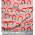 thumbnail image 1 of Soimoi Pink Poly Georgette Fabric Paint Brush Abstract Print Fabric by the Yard 52 Inch Wide, 1 of 3