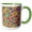 Green/White, variant on 3drose, Geometric Illusions Cubes Rainbow Colors Abstract Funky Pattern, 15oz Mug