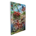 thumbnail image 2 of 16x24 inch Oil Paintings On Canvas Flower Bike & Star Spangled Banner,Farmhouse Garden Yard Decor Painting Prints,Indoor Bedroom,Study,Office,Living Room Wall Decor Poster,Gifts For Patriot, 2 of 6