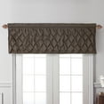 thumbnail image 5 of VCNY Home Carmen Chocolate Solid Color Rod Pocket Light-Filtering Curtain Valance, 60" x 20", 5 of 5