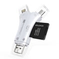 thumbnail image 2 of Lecteur de Carte Externe 4 en 1 USB Micro SD & TF Adaptateur pour iPhone / IPad Mac / Android / Windows PC-Blanc, 2 of 9