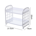 thumbnail image 2 of Desktop Storage Rack Organizer Double-Layer Cosmetic Stationery Storage Holder Table Sundries, 2 of 5