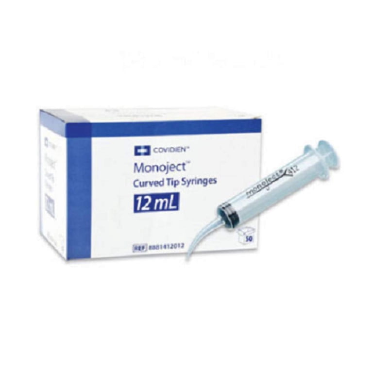 monoject needles for b12 injections on amazon Dental 412 Disposable Impression Syringes, Curved Tip, 12 mL, Box of 50 Blunt Fill Needle Indications Choose Your Bundle:1 Pack Hair Solutions Peptide Therapy & Vitamin