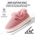 thumbnail image 4 of Knivor Memory Foam Bootie Slippers for Women Men Unisex Corduroy Faux Fur Collar Closed Back House Slippers Plush Fuzzy Warm Indoor Winter Home Shoes for Couples, 4 of 9