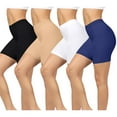 thumbnail image 1 of Lot de 4 Shorts pour Femmes sous Robe, Anti-Frottement Sans Couture Lisse Boyshorts Culottes Rehausse-Fesses Boxeurs pour Femmes, 1 of 6