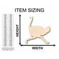 thumbnail image 2 of Unfinished Wood Ostrich Silhouette - Craft- up to 46" DIY 30" / 1/2", 2 of 3