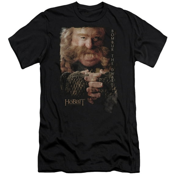 The Hobbit Bombur Premium Canvas Adult Slim Fit 30/1 T-Shirt Black