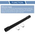 thumbnail image 4 of Unique Bargains 1 Set 30mm/1.18" ID 400mm/15.75" Length 0 Degree Black Car Silicone Hose with Clamps Coolant Hose Universal, 4 of 7