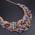 thumbnail image 3 of Fashion Women Bridal Costume Choker Statement Crystal Necklaces Earring Collar Boho Party Jewelry Sets, 3 of 5