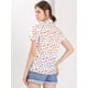 thumbnail image 4 of Blusa Allegra K para Mujer con estampado de Cereza y cuello con Corbata de lazo Blanco S, 4 of 6