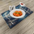thumbnail image 2 of Ambesonne Abstract Mountains Place Mats Set of 4, Dreamy Night, Standard Size, Night Blue and Coconut, 2 of 5
