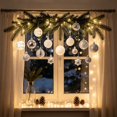 thumbnail image 4 of 44 Pack Christmas Ball Ornaments,Silver White Shatterproof Plastic Xmas Tree Hanging Decorations for Wreath Window Mantel Holiday Decor,B, 4 of 6