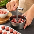 thumbnail image 5 of 2 PCS Stainless Steel 6 Hole Manual Meatball Maker Tool, Meatball Press Meatball Shaper, for Homemade Uniform Beef Pork Fish Balls, Practical Home Cooking Kitchen Gadget, Akmoler, 5 of 9