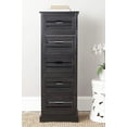 thumbnail image 4 of Hawthorne Collection Armoire à 5 Tiroirs en Pin, Noire, 4 of 8