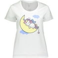 thumbnail image 3 of Inktastic Unicorn Moon Women's Plus Size T-Shirt, 3 of 5