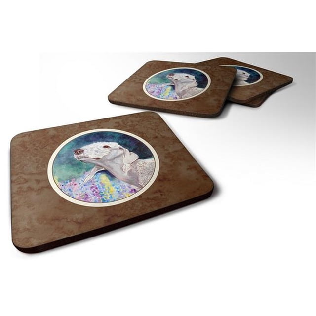 Bedlington Terrier Dessous de Verre en Mousse, Ensemble de 4