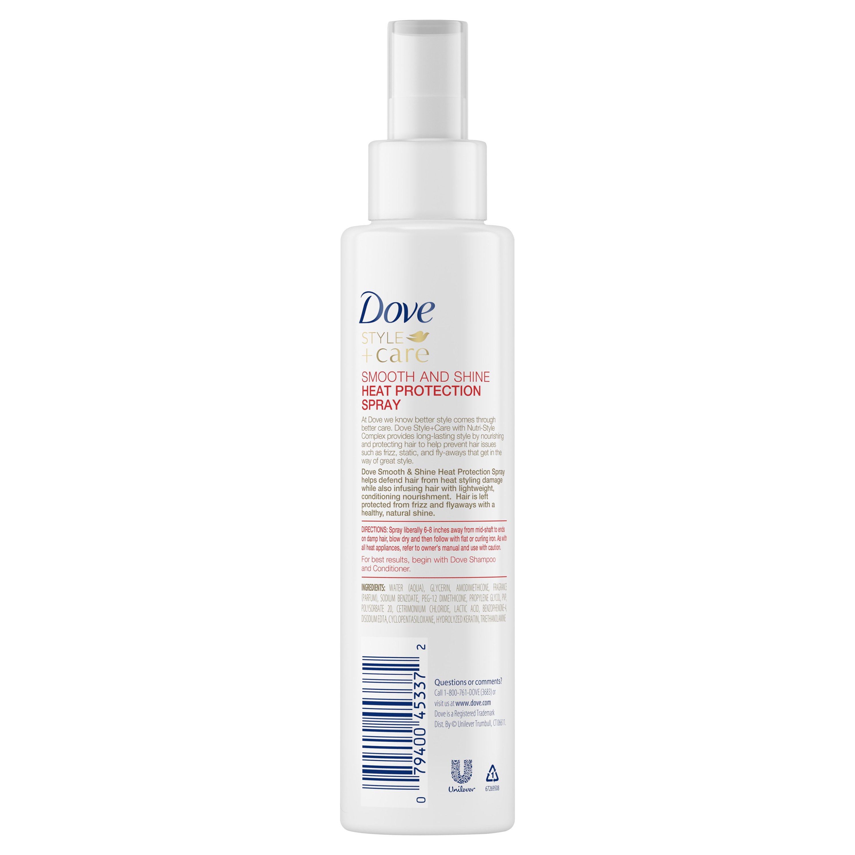 Dove Style+Care Smooth & Shine Heat-Protect Spray , 6.1 oz - image 2 of 6