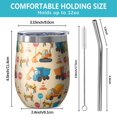 thumbnail image 5 of 12oz Stemless Wine Tumblers Cartoon Construction Vehicles Mixers Vacuum Insulated Stainless Steel Travel Tumbler Cups Mug with Lid and Straw for Champaign,Cocktail,Beer with Cleaning Brush, 5 of 5