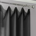 thumbnail image 4 of Ombre Black Faux Linen Sheer Curtain (1 Panel), Ombre Black, 50W X 96L, 4 of 10