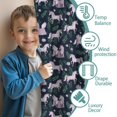 thumbnail image 3 of Blackout Kids Curtains,Dark Blue Cartoon Unicorn Leaf Pattern Childrens Insulated Curtains Set Of 2,Bedroom Essentials,Toddler Room Decor 52"x84", 3 of 5