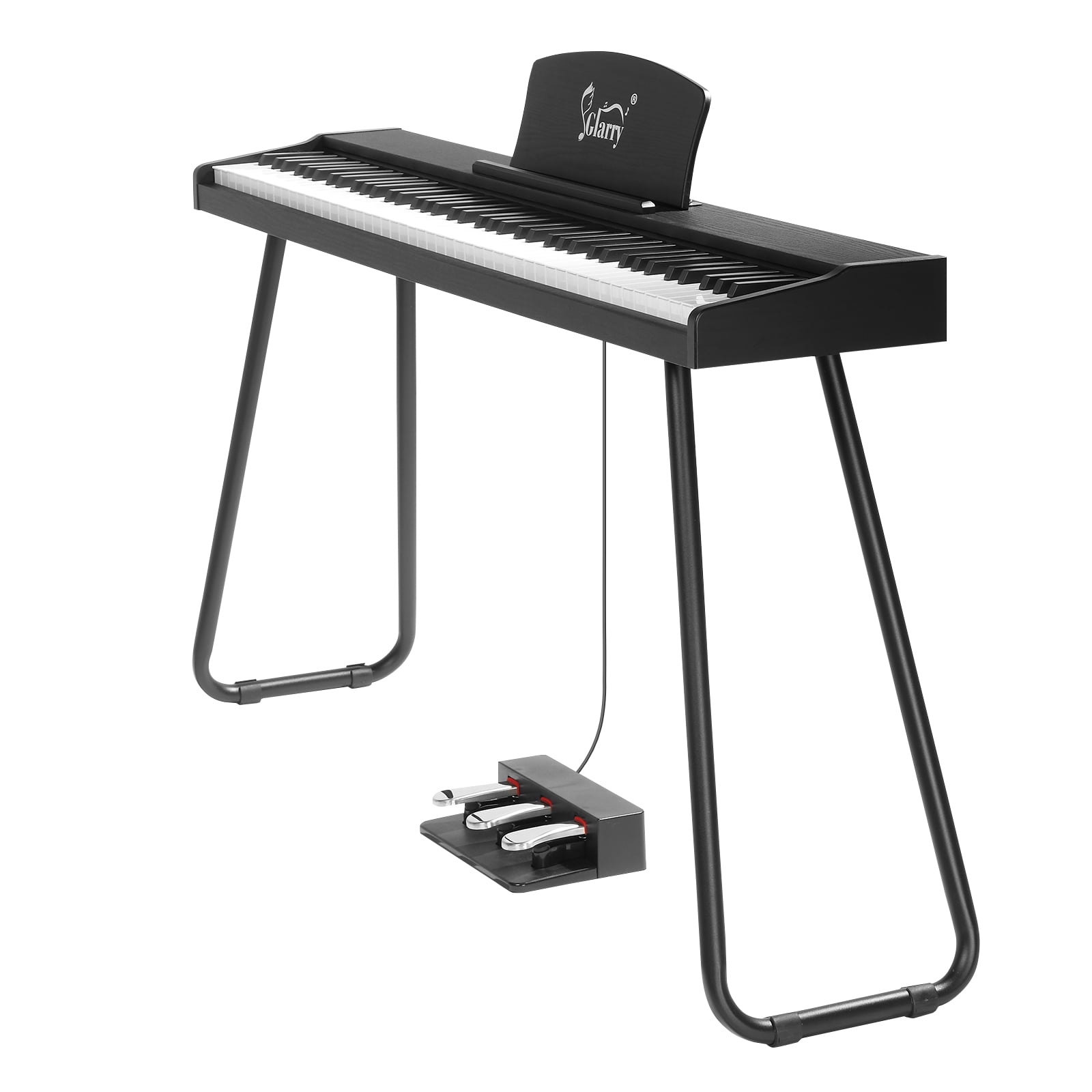 GoDecor 88-Key Semi-Weighted Digital Piano for Beginners w/ Triple Pedal, Walnut
