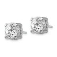 thumbnail image 2 of Cheryl M 925 Sterling Silver Rhodium Plated 8mm CZ Stud Earrings; for Adults and Teens; for Women and Men, 2 of 3