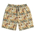 thumbnail image 3 of Uemuo 70s Hippie Style Pattern Men's Swim Trunks Hawaiian Beach Bathing Suit Swimsuits Beach Quick-Dry Shorts with Pockets-Small, 3 of 9