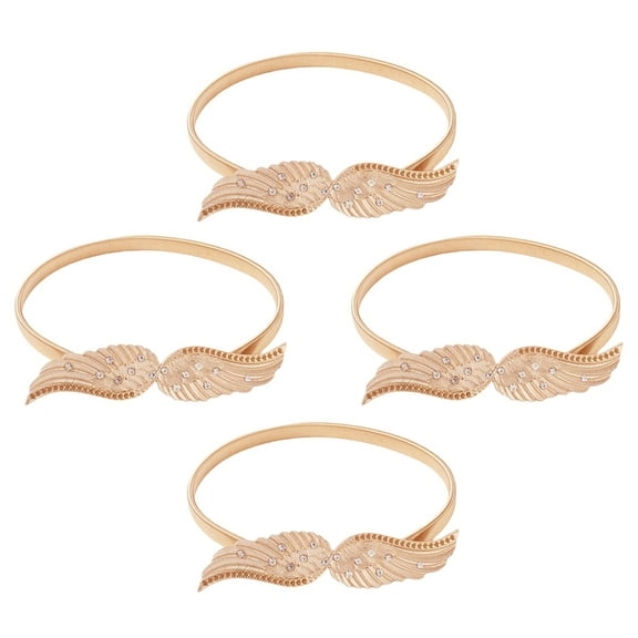 ROZYARD Set of 4 Curtain Holders Tieback with Spring Rope Wing Shaped Drapery Holdback