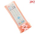 thumbnail image 1 of 2 Pieces TV Air Conditioner Remote Controller Small Bear Design Lace Fabric Case Cover Protector S/M/L, 1 of 9
