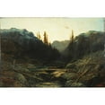 thumbnail image 3 of Gustave Doré 18x13 Black Modern Framed Museum Art Print Titled - Stream in Mountains at Dusk (Mid or Late 19th Century), 3 of 5