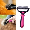 thumbnail image 2 of Hearth & Gear Dog Brush Double Side Undercoat Rake For Dogs & Cats Brush For Shedding Dematting Comb And Dematting Tool For Grooming Extra Wide Dogs And Cats Accessories Accessories For Dog Grooming, 2 of 5