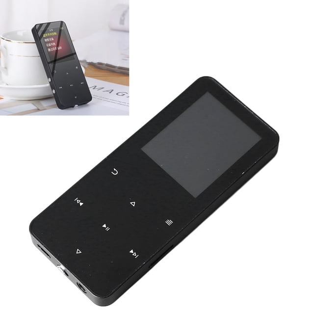 Reproductor De MP3, Reproductor De Música Portátil Compatible Con Formatos MP3 MP4 500 MAh Fácil Operación Plástico Negro Controles Táctiles Compactos Para Acampar Para Video