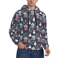 thumbnail image 2 of Picia Christmas Village Pattern Casual Men's Hoodie - Lightweight Hooded Sweatshirt with Kangaroo Pocket, Comfortable Pullover for Everyday, Travel-4X-Large, 2 of 7