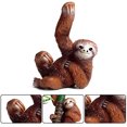 thumbnail image 3 of Figura de animal salvaje de plástico con forma de perezoso realista HUOGUO, paquete de 2, 3 of 5